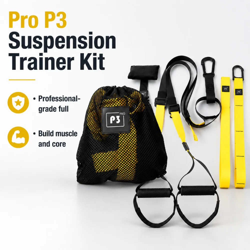 TRX Adjustable Suspension Trainer Strap Multi Purpose Resistance Band Home Yoga Fitness Full Body Strength Training Equipment