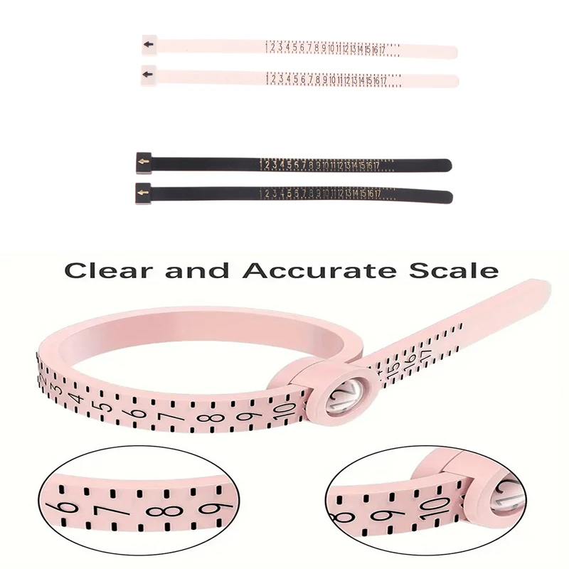 

1pc Ring Sizer Measuring Tool With Magnifying Glass With Magnifying Glass, Measuring With Ring, Soft Ruler, Size Filter, Durable