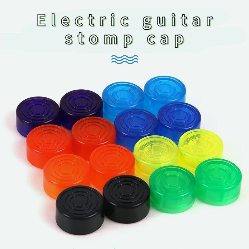 5/10Pcs/pack Electric Guitar Effect Pedal Foot Nail Cap Amplifiers Candy Color Foot Switch Toppers Knob Accessories 2.5cm