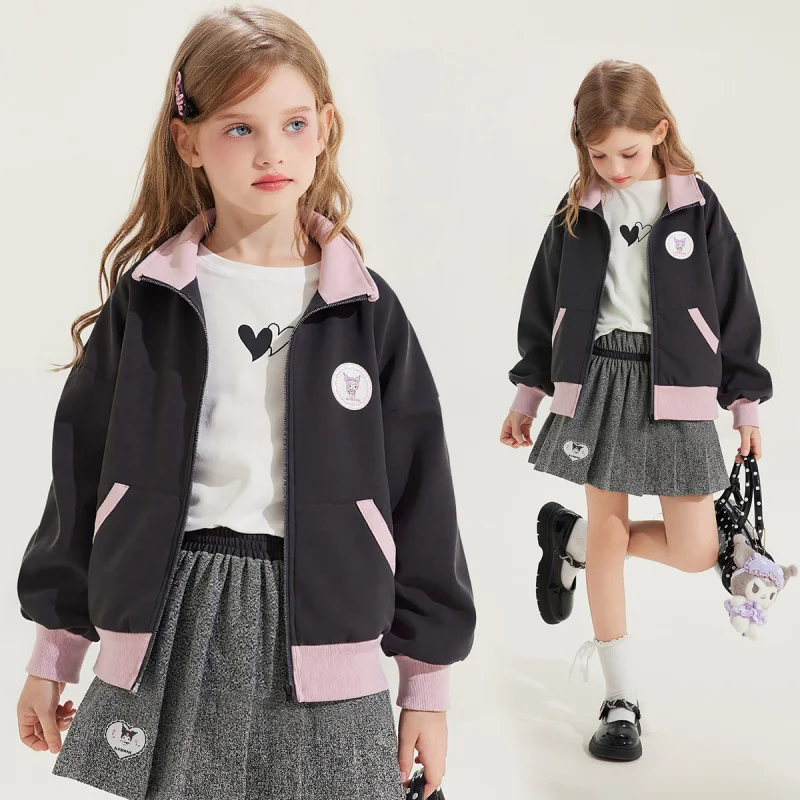 【officially-authorized】autumn-color-block-jacket-children's-casual-wear-trendy-color-block-outerwear-suitable-for-casual-outings