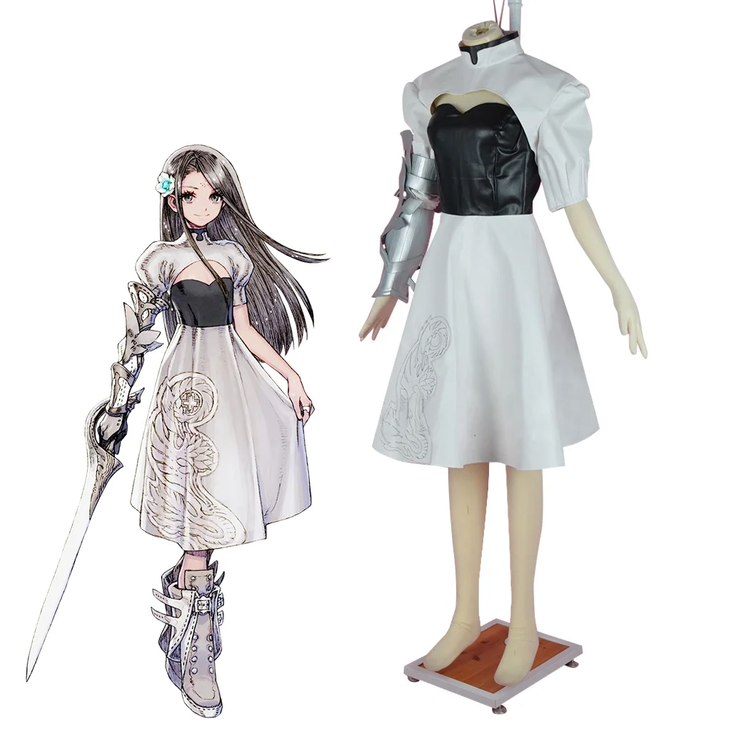 

Sarah Princess Cosplay Game FFXV Costume Women Fantasia Combat Dress FF15 Uniform Suit Halloween Carnival Party Ball Gown