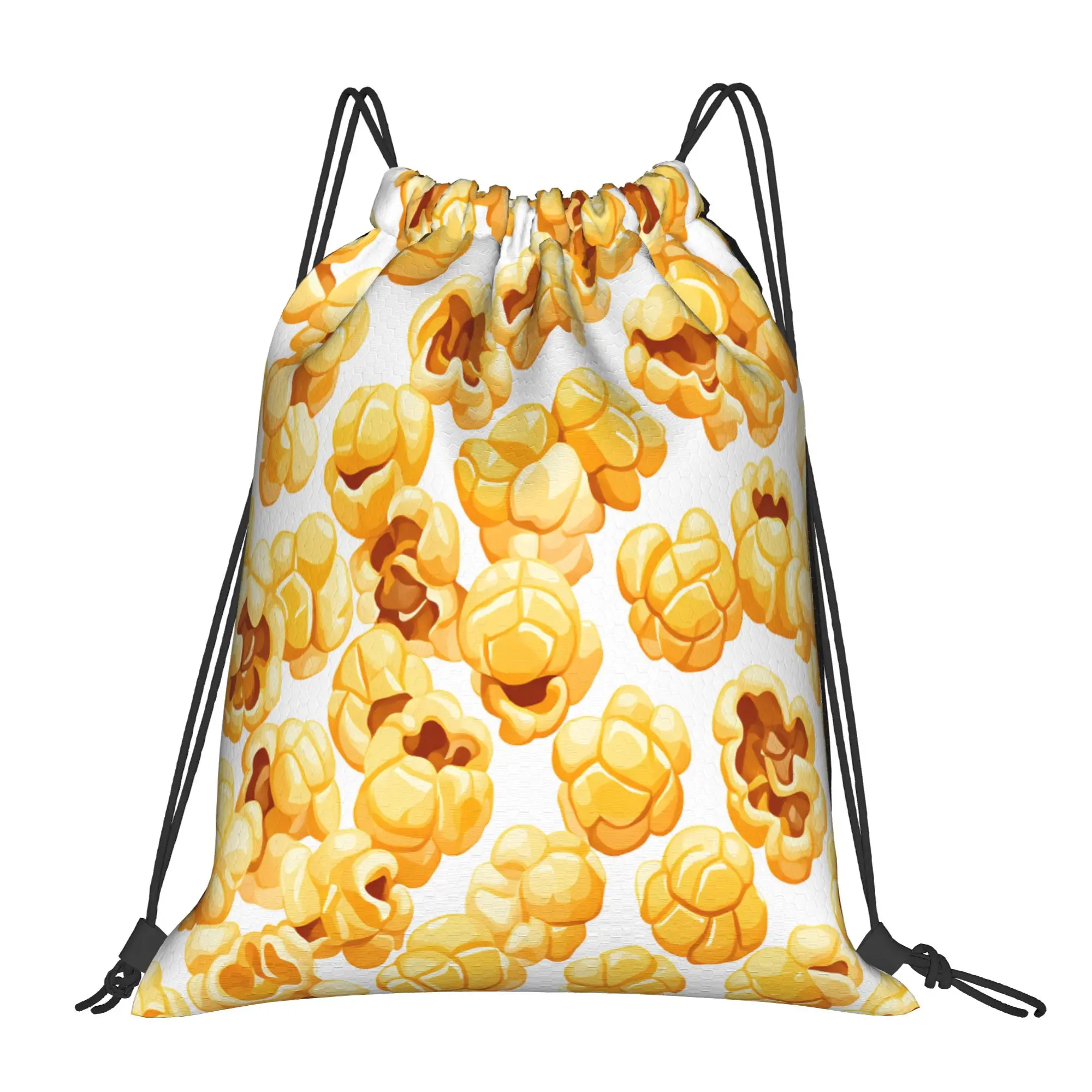 Popcorn-themed Drawstring Bag  Sports Yoga Couple BackpacksWater Resistant Minimalist Sackpack String Bags