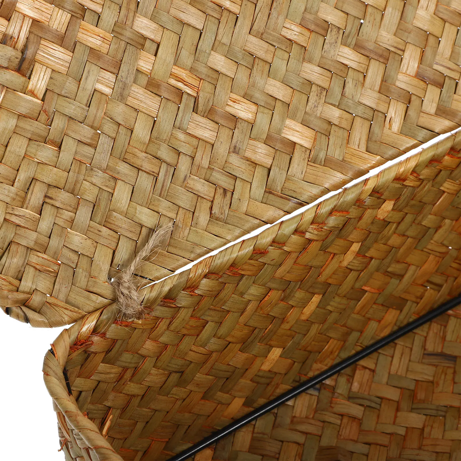 

3Pcs Seaweed Storage Basket Natural Woven Straw Set Sizes S M L Desktop Organizer Multifunctional Storage Box Natural Fragrance