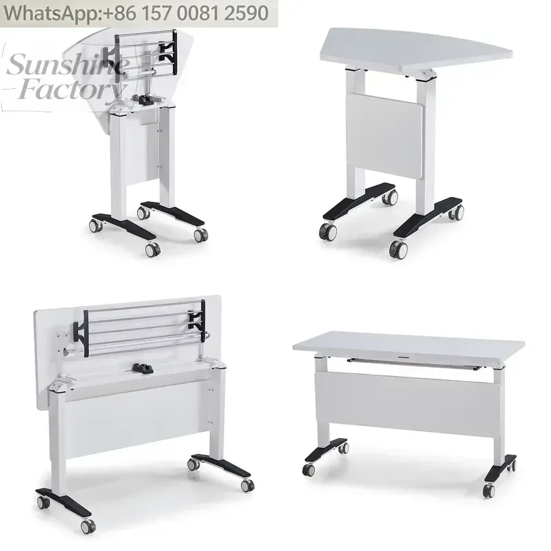 Manufacturers Supply High-quality Lever Type Folding Switch Office Furniture Steel Baffle Training Table