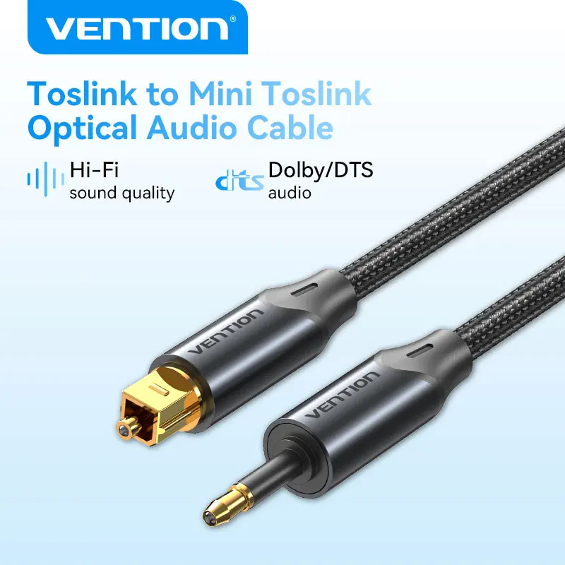 Vention Toslink SPDIF Coaxial Cable 3.5mm Digital Optical Audio Cable for Amplifiers Blu-ray Xbox 360 PS4 Soundbar Fiber Cable