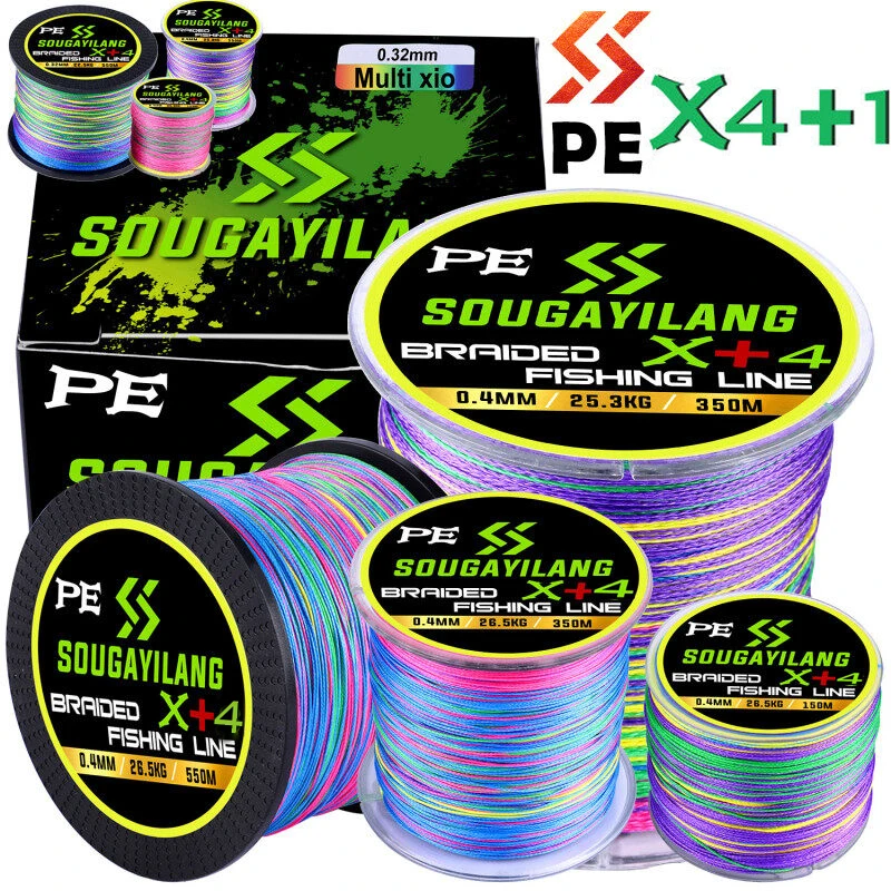 Sougayilang 4+X MINI Fishing Line 4 Strands Braided Line 150M 12-55LB PE Multifilament Tresse Peche 4 Braid Line Carp Fishing