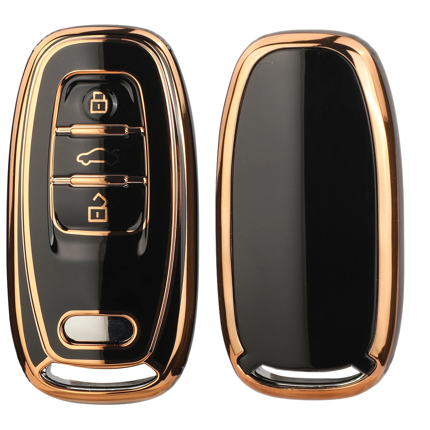 

jingyuqin New Arrival TPU Car Key Shell Case Fob For Audi A4L A6L Q5 A5 754C / 754G Smart Key