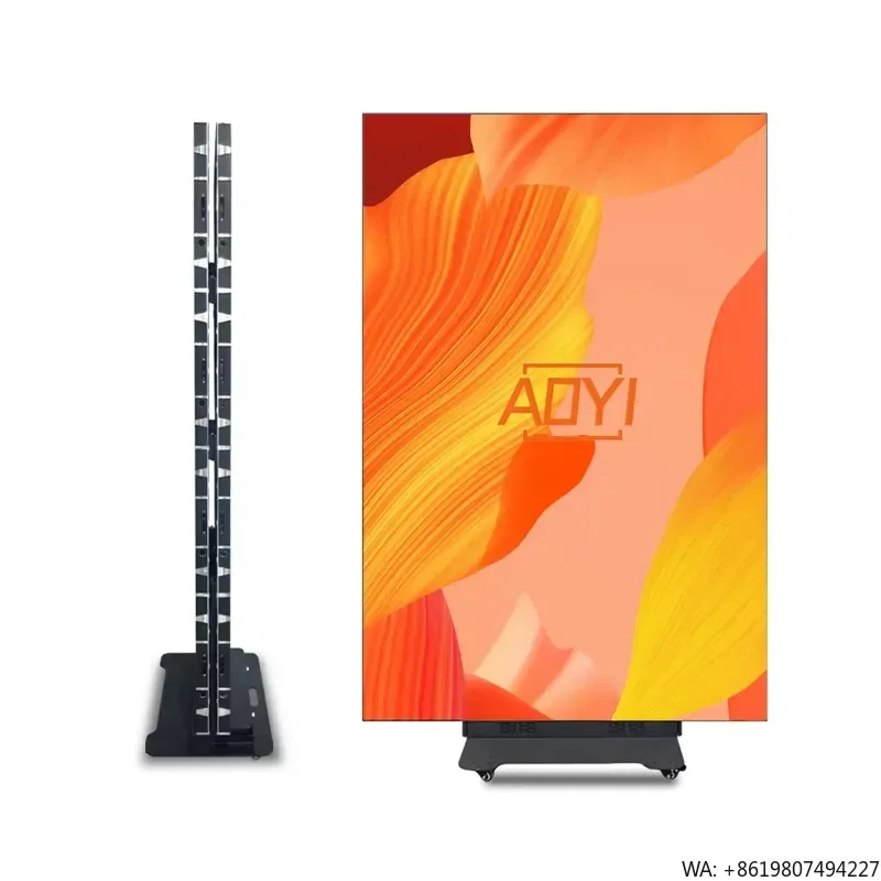 for P1.86 P2 Four Foldable Led Poster 1280mm High Resolution Floor standing Splicing Portable Digital Screen Indoor Wholesale