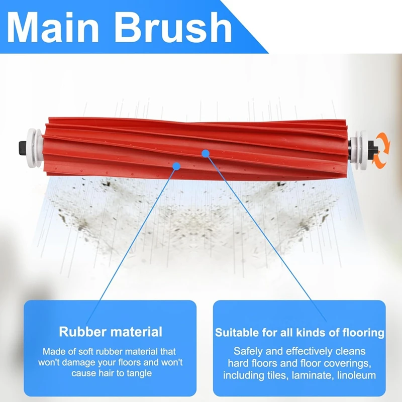 A44F-ملحقات لـ Roborock Qreve Pro/Qreve Maxv/Qreve S روبوت فراغ قطع غيار فرش جانبية رئيسية ممسحة ملابس مرشحات أكياس الغبار