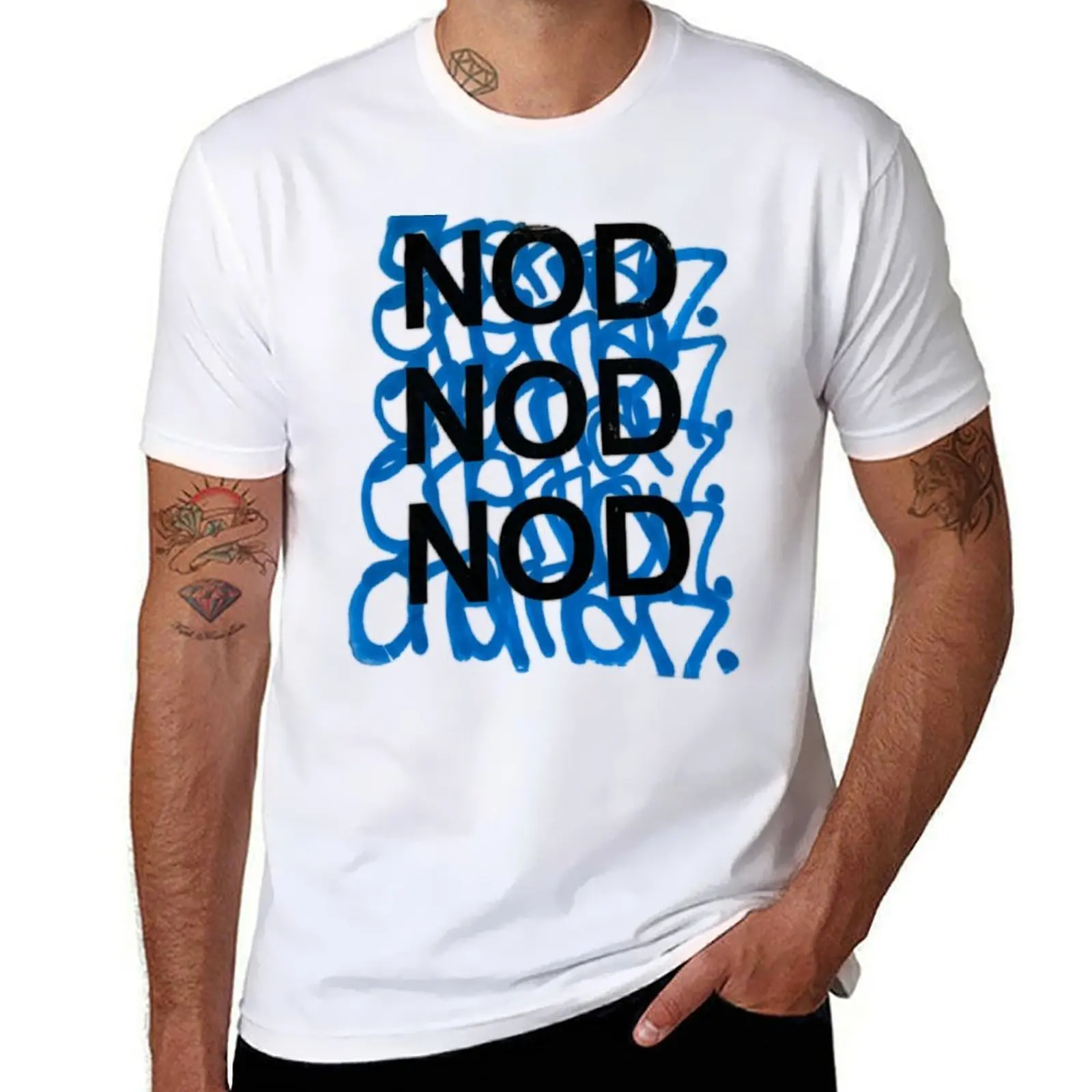 

NOD - JOEYY (BLUE) T-Shirt t shirt men 100% cotton luxury brand t shirts for man cotton soft T-Shirt