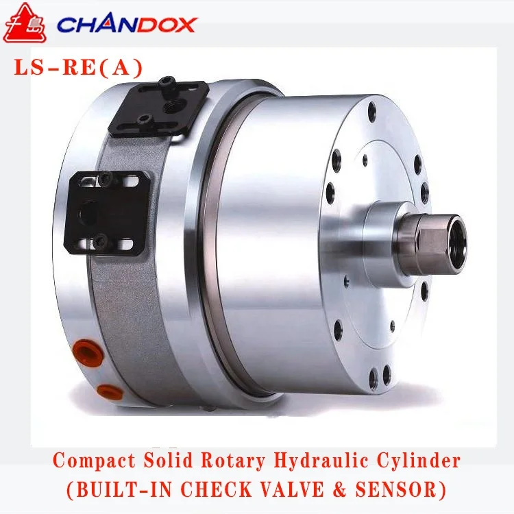 Taiwan brand CHANDOX Compact Solid Rotary Hydraulic Cylinder(BUILT-IN CHECK VALVE & SENSOR) LS1120RE 1221RE 1330RE