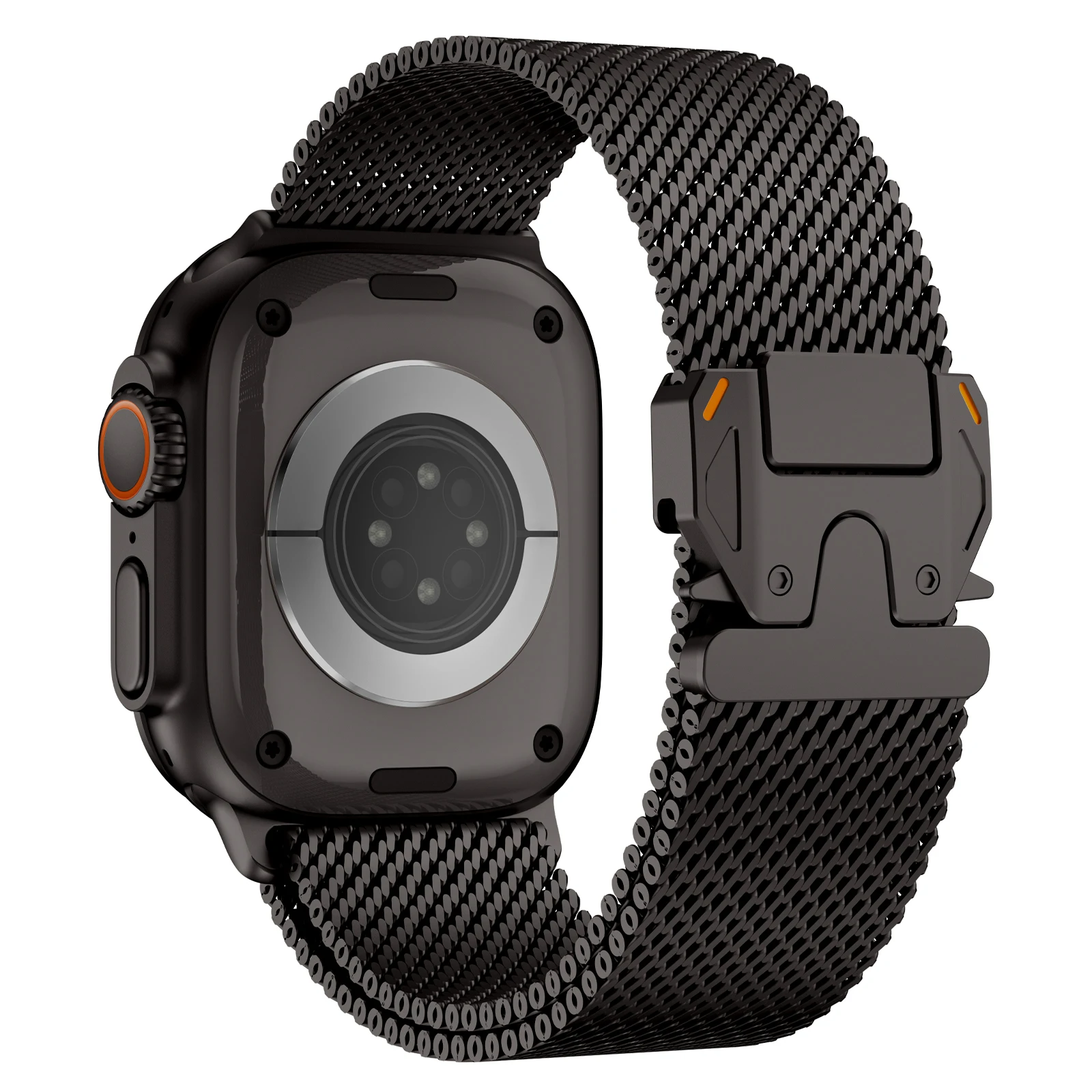 Tali Milanese Loop untuk Apple Watch Band Ultra 3/2 49mm 46mm 45mm 44mm Logam Baja Tahan Karat untuk iWatch Seri 11 10 9 8 7 6 5 SE