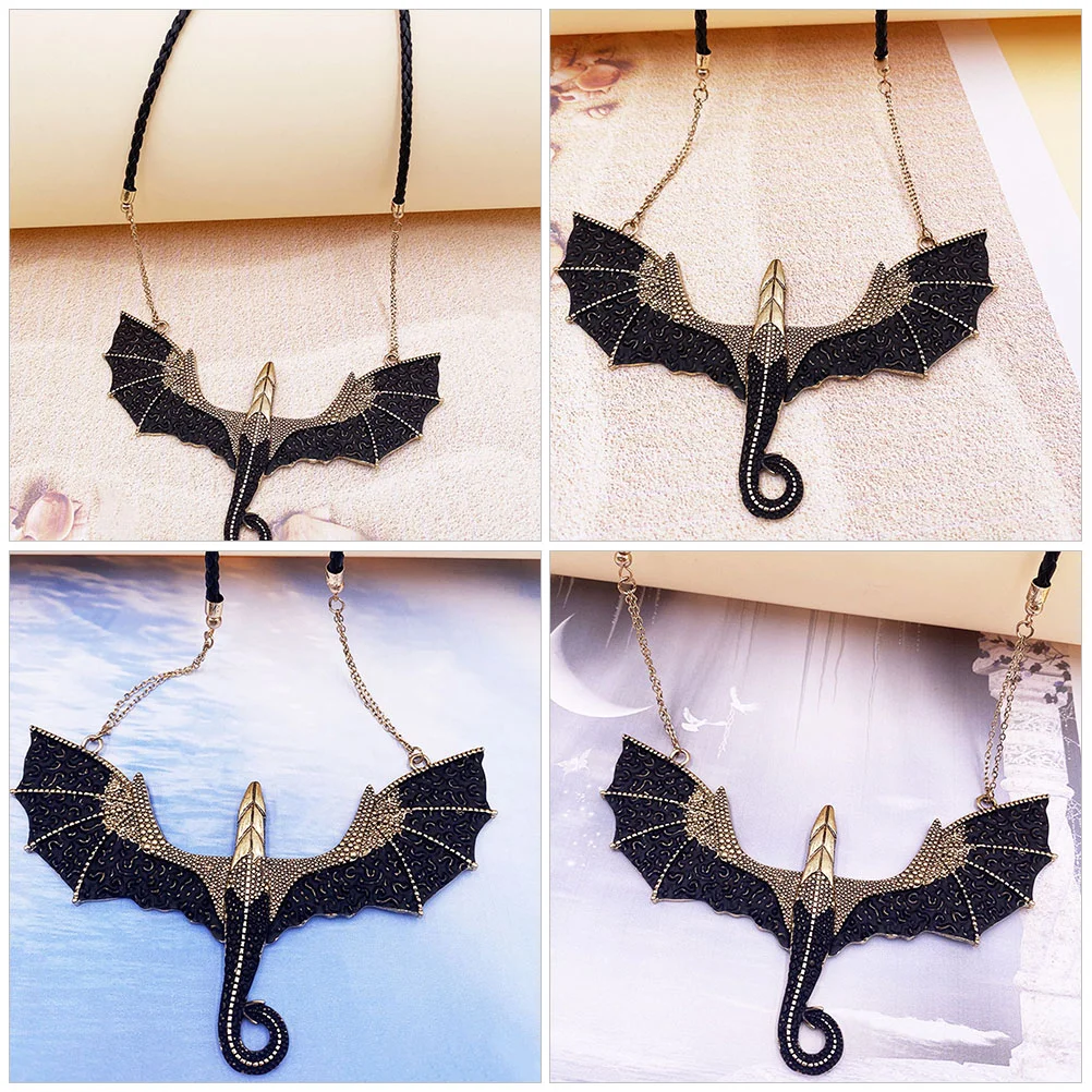 Halloween Rope Bat Necklace Dragon Pendant Pendants For Women Men\'s Necklaces Chain Jewelry Fashion Gothic