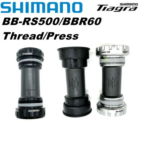 Imagen 1 del producto Shimano-pulsera inferior ULTEGRA 105 para bicicletas de carretera, TIAGRA SORA SM-BBR60 RS500 Hollowtech II, 68mm, BBR60