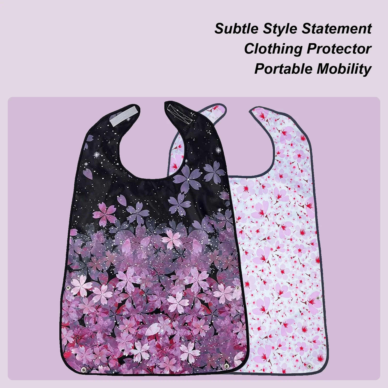 

Adult Bibs For Women 2 Pieces Double Layer Waterproof Bibs Clothing Protector For Rehabilitation Care Dining Feeding Elderly