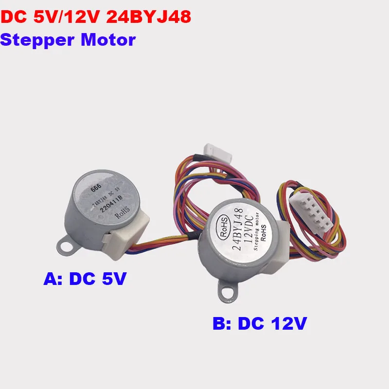 24byj48 dc 5v/12v micro engrenagem motor de passo 4 fases 5 fios redução motor de passo para câmera monitoramento ar condicionado robô