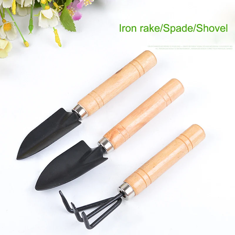 3Pcs/Set Mini Garden Tool Set For Garden Plants Flower Pot Cactus Vegetables Digging Weeding Indoor Small Plants Garden Tools