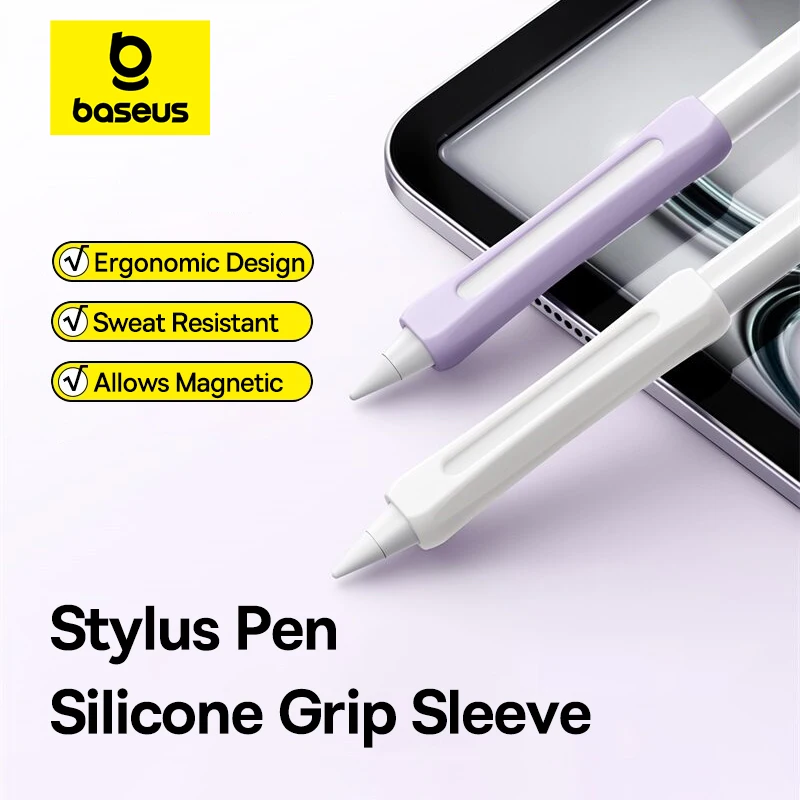 Baseus Stylus Pen Grip Sleeve Holder for Apple Pencil Xiaomi HUAWEI Ergonomic Silicone Protective Cover for iPad Pen Grip Case