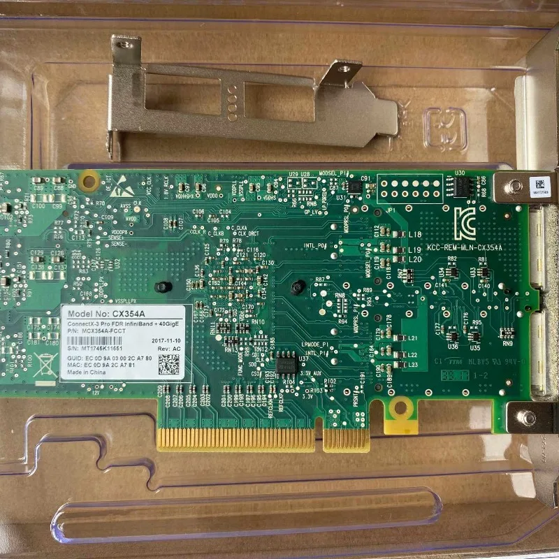 MCX354A-FCCT ConnectX-3 Pro Dual port 56G InfiniBand/40G 10 Gigabit network interface card Support RDMA RoCE SR-IOV