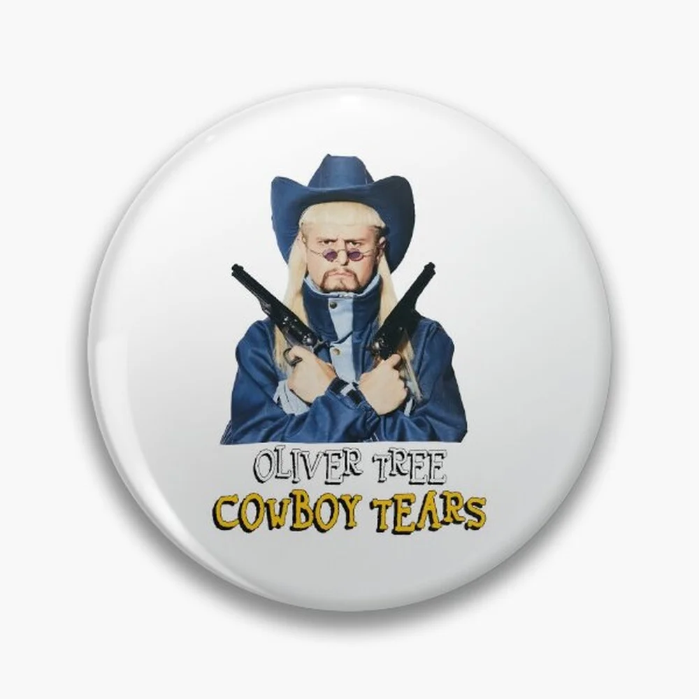 Oliver Tree Cowboy Tears album Pin Holographic Star Heart Pin Brooches Laminated Button Fashion Accessory