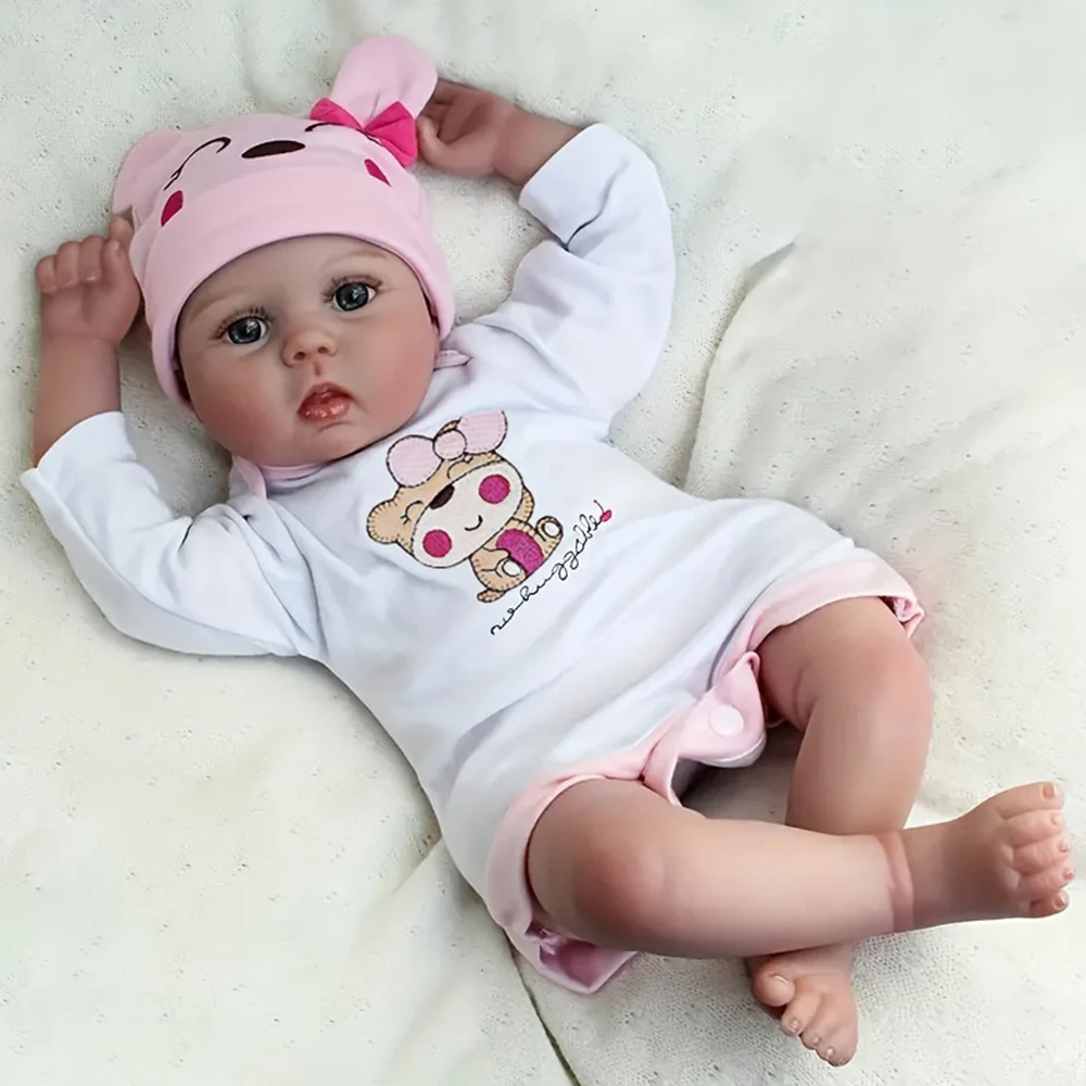 Muñeca de bebé Reborn realista, 20 pulgadas, lindo cuerpo suave realista, muñecas de bebé recién nacido Poseable, muñecas de bebé de vida Real, Niño con caja de regalo