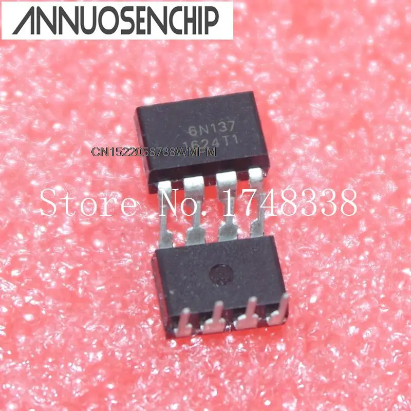 100 ชิ้น/ล็อตใหม่และต้นฉบับ 6N137 ความเร็วสูง OPTOCOUPLER DIP DIP-8 09 A6N137