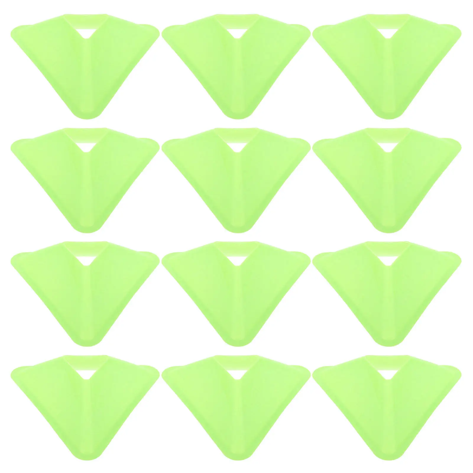 20Pcs Soccer Practice Training Cones Triangle Plastic Discs for Football Basketball Speed Agility Exercises Exercise Cones