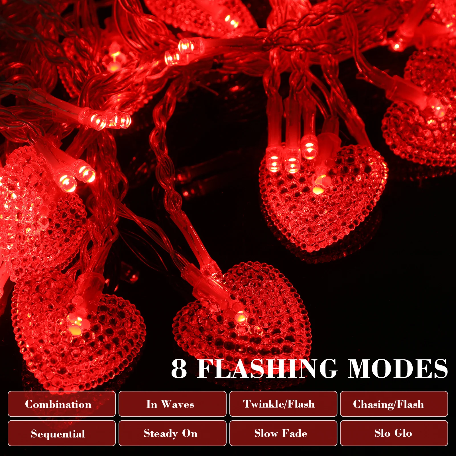 

Heart Shape Curtain String Lights Led Window Decor For Wedding Party Garden Indoor Wall Decoration Valentine'S Day Light