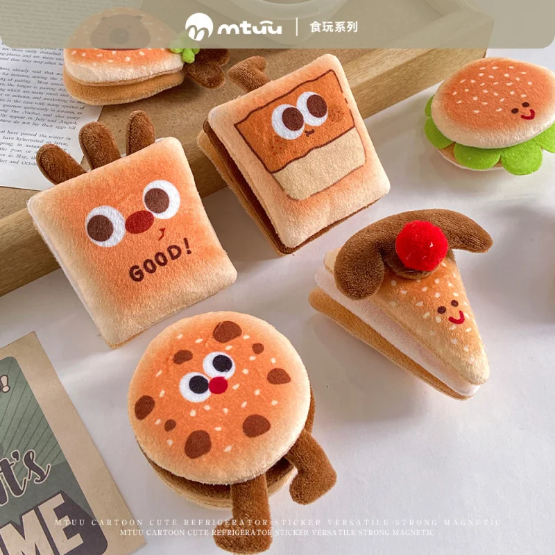 Home Refrigerator Magnet Fun Cute Food Plush Small Noodle Decoration Magnetic Sticker Cartoon Versatile Creative Doll Ornament G