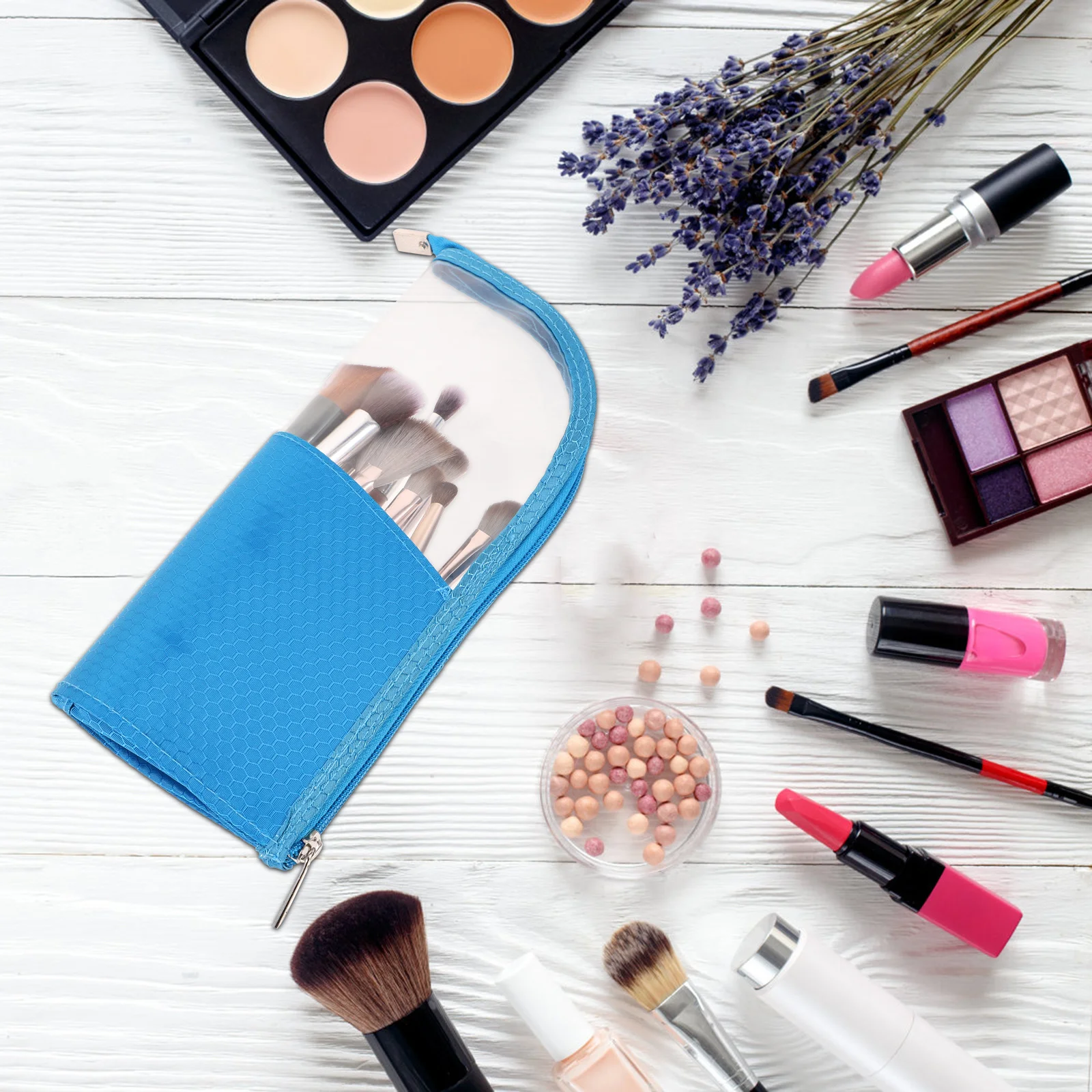 

Bag Women Makeup Organizer Travel Toiletries Pouch Durable Easy Clean Sturdy Zipper Surprise Gift Home Outdoor Activity