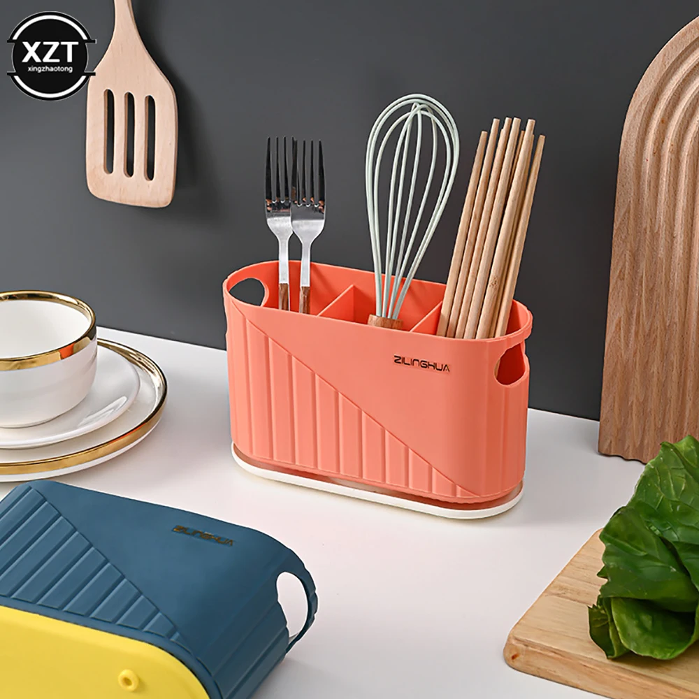 1PCS Simple Fashion Kitchen Storage Rack Fork Chopsticks Spoon Organizer Bracket Multifunction Kitchen Cutlery Drainer Holder