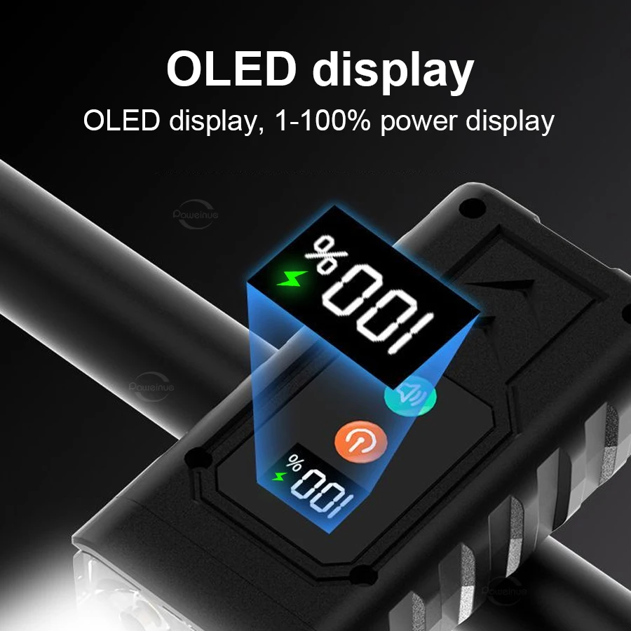 2025 NOUVEAU LUMIÈRE DE BICYLE EXTÉRIEUR AVEC HORN 2000MAH REFORMABLE REFORMABLE BICYLES PORTABLE VILLE VILLE LUMIÈRES CITY ROAD CYCLING