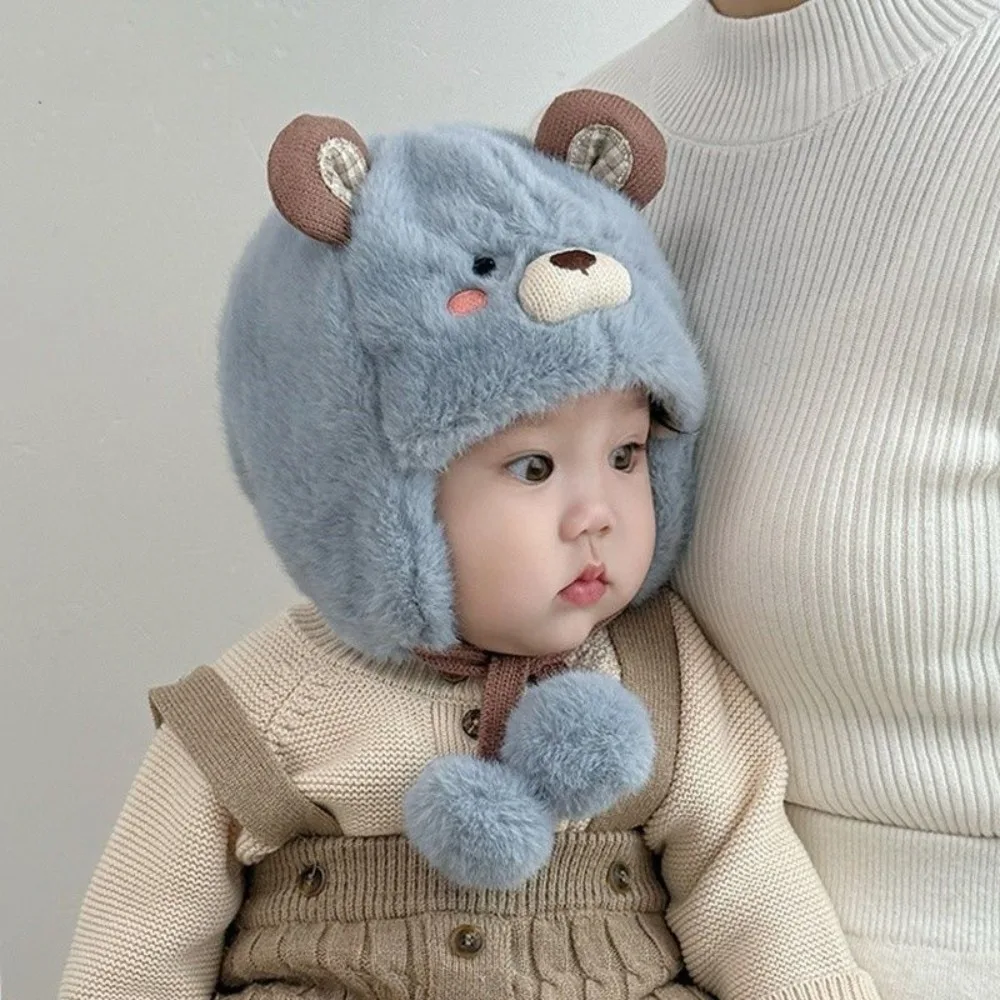 

Warm Toddler's Lei Feng Hat Soft Coldproof Baby Ear Protection Cap Thickened Breathable Capybara Beanie Caps Outdoor Activities