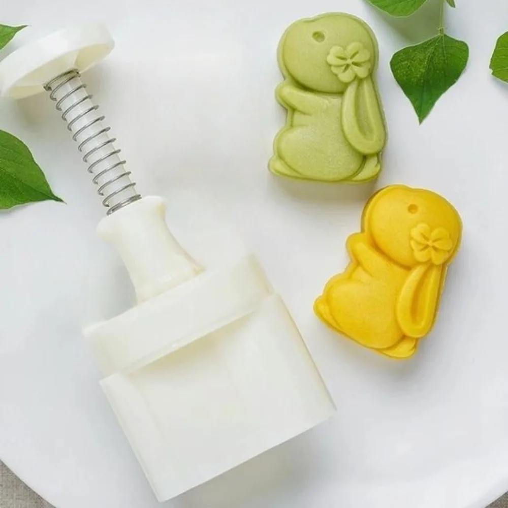 

Household Baking Tool Hand-Press Rabbir Shape Mooncake Mold Embossed 3D Mung Bean Cake Mold Cute DIY Pastry Cookie Mold Bakery
