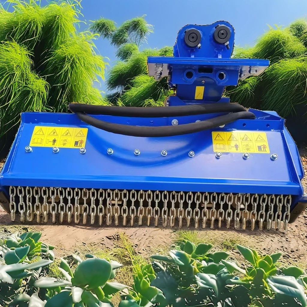 Excavator with Hedge Trimmer Head Garden Brushcutter Aerial Tree Trimmer Slope Mower