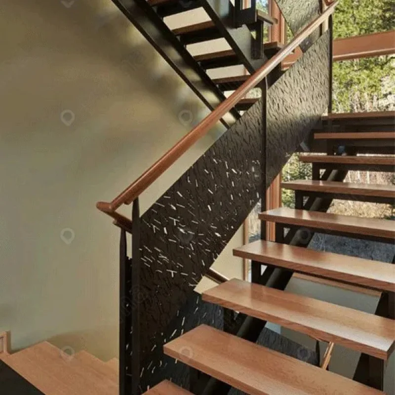custom.Prima Custom Sizes Available Waterproof Durable Straight Staircase with Glass Railing