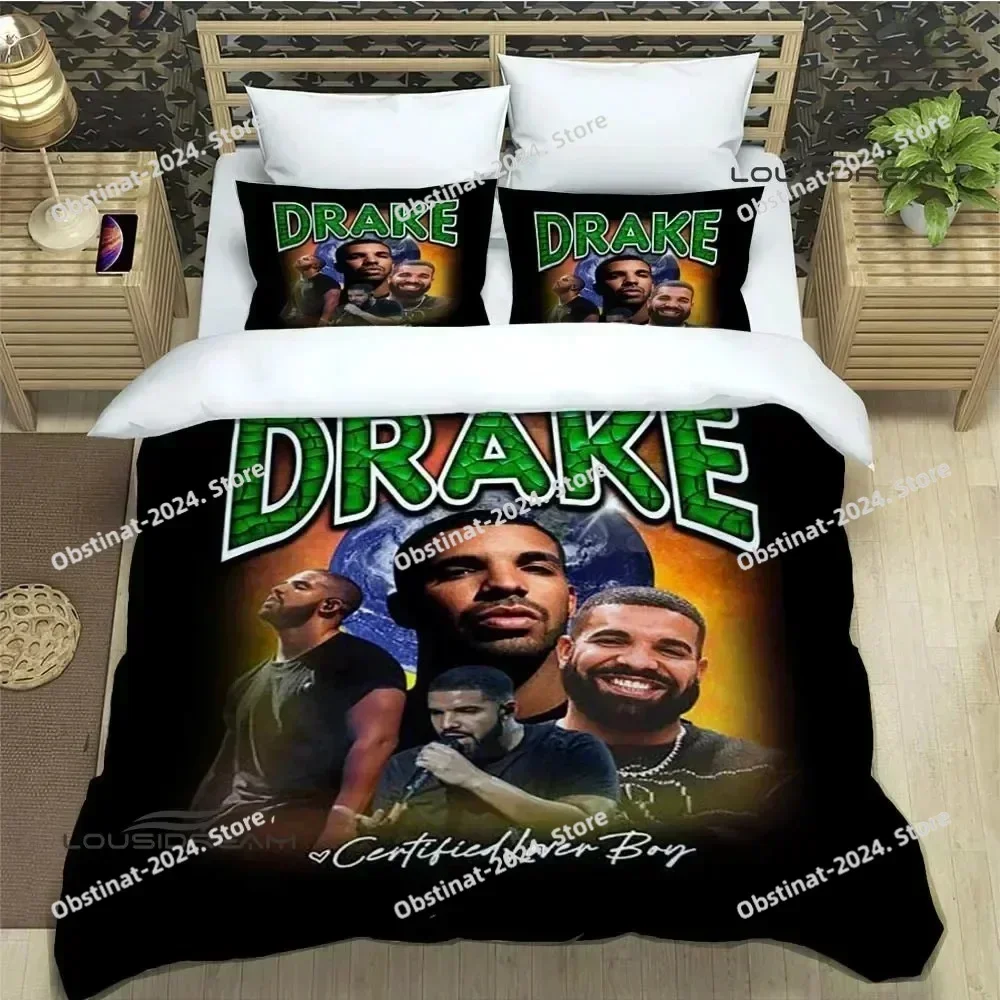 Rapper Drake 3D printed Bedding Sets exquisite bed supplies set duvet cover bed comforter set Printed luxury birthday gift