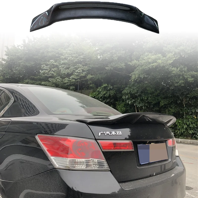 For 2008-2012 Honda Eighth Generation Accord 100% Real Carbon Fiber Highquality Rear Spoiler Trunk Lid Diffuser R Styl