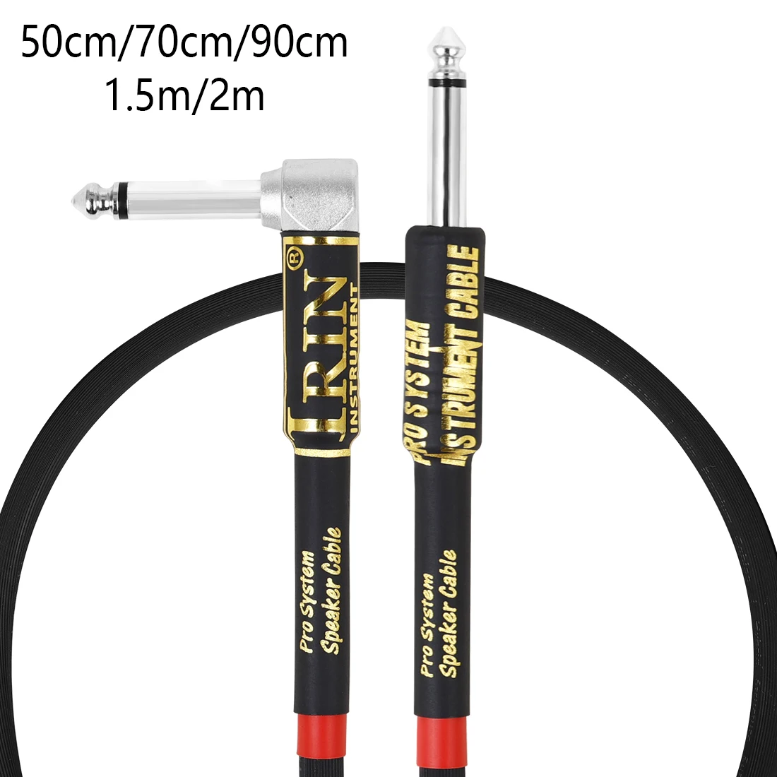IRIN Electric Guitar Cables Amplifiers Speakers 50/70/90cm 1.5m/2m Braiding Connection Cables S/L 6.35mm Electric Guitar Parts