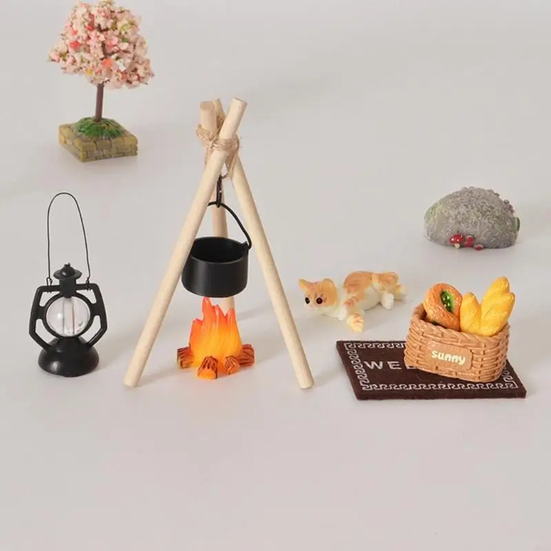 

Реалистичные миниатюрные дрова для кукольных домиков масштаба 1/12, сцены для кемпинга, пейзажный декор «сделай сам», аксессуар