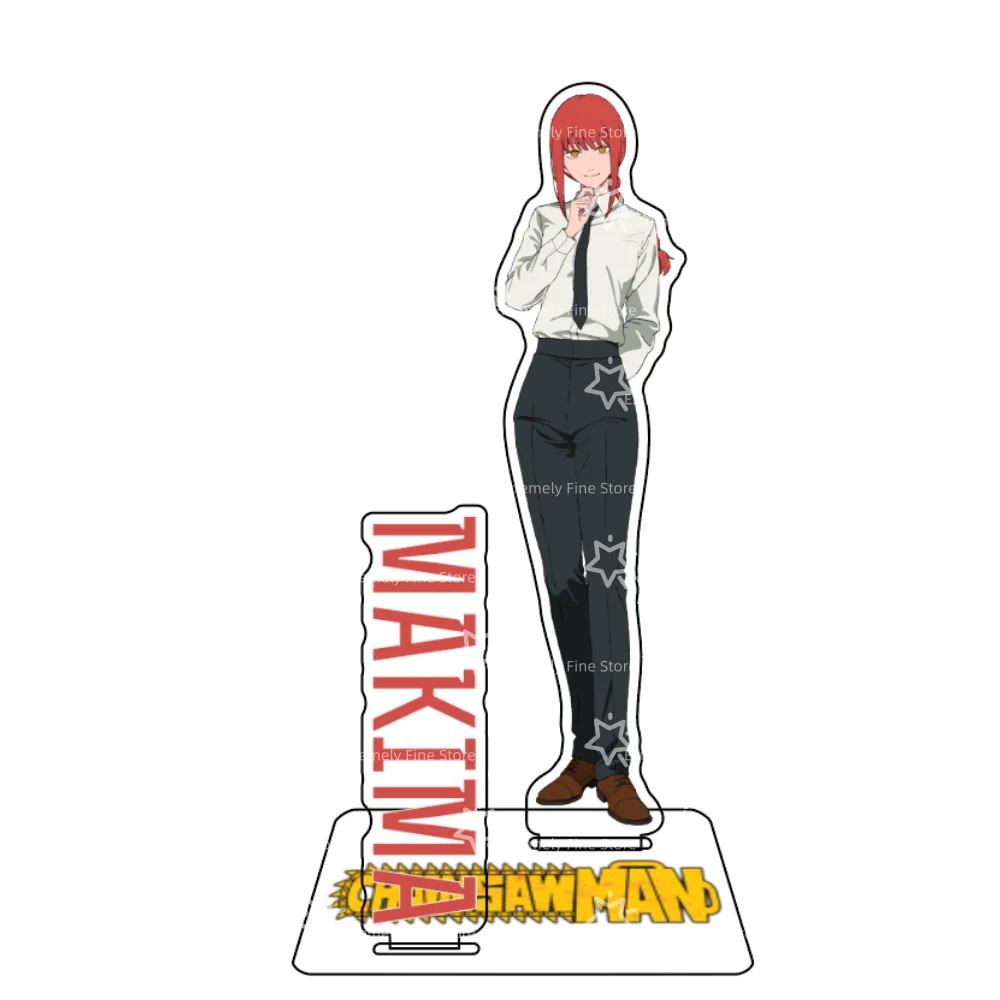 بالمنشار رجل لوحة زخارف مكتب Denji الدائمة Pochita نموذج جمع حلية الإكسسوارات ماكيما الاكريليك دمية هاياكاوا آكي هدية #6