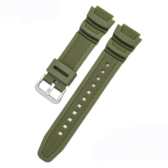 Horlogeband 18mm voor CASIO AE1200/1300/1000 W-219 Vervanging Siliconen Rubber Horlogeband heren Polsbandje armband Accessorie