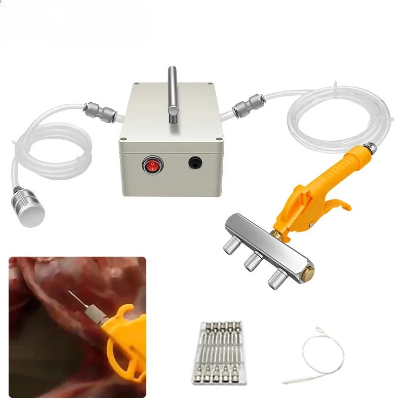 

Electric Saline Injection Pump Meat Pickling Machine Meat Marinated Syringe Electric High Pressure Bacon Pump Gun Saline Syringe