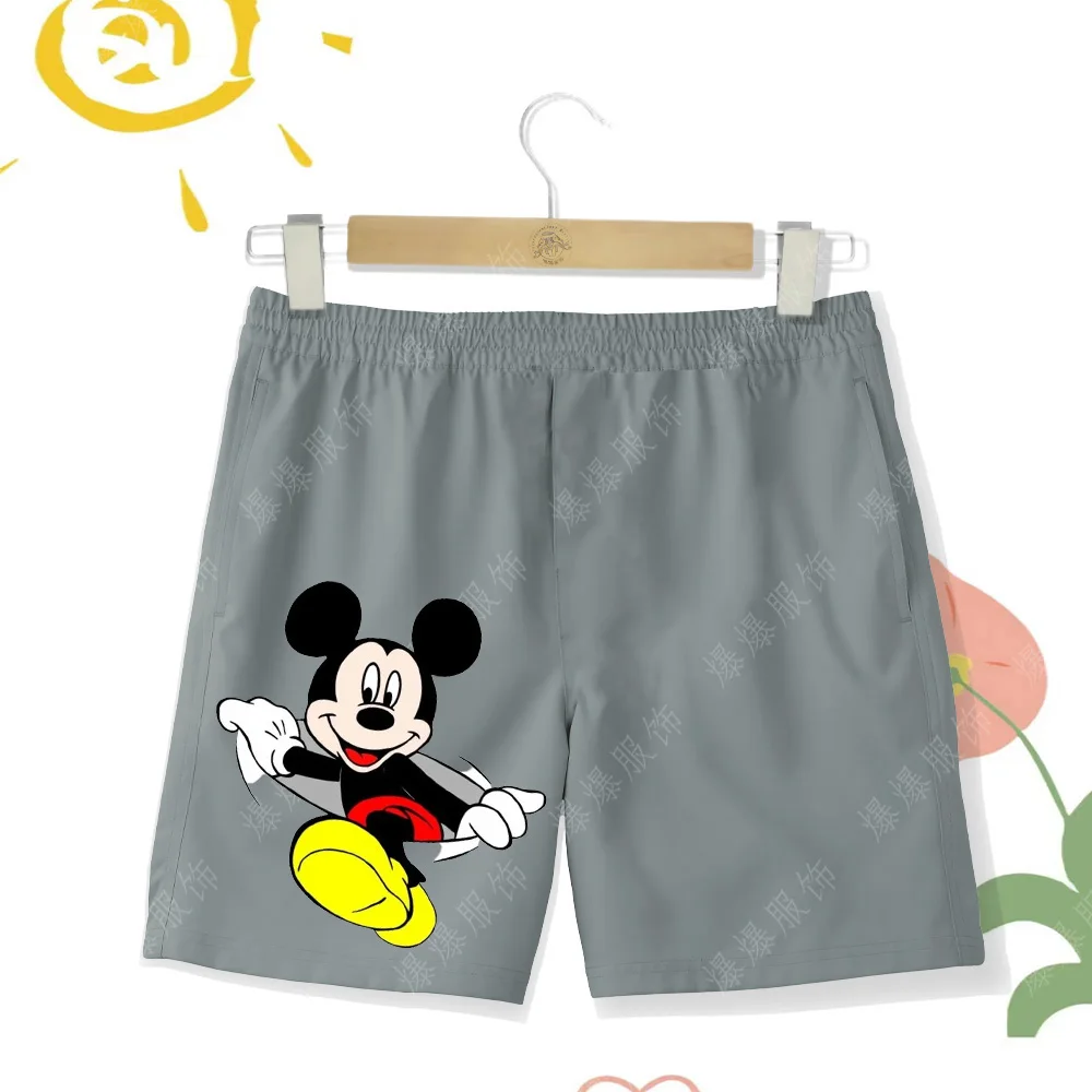 Summer swimming trunks Boys cartoon cute Mickey Disney series Swimming beach trunks Girls casual pants Children\'s shorts