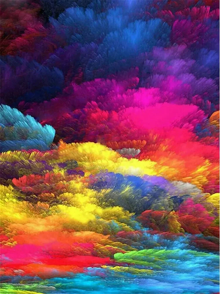 

Sunature 5D DIY AB Diamond Painting Full Drill Square Round Colorful Cloud Diamond Painting Art Dotz (4-10AB Colors)