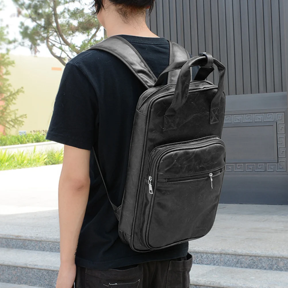 

Laptop Bag for Men Useful Drumstick Bags Backpack Pu Mallets Organizer Pouch Holder Drumsticks Man Percussion