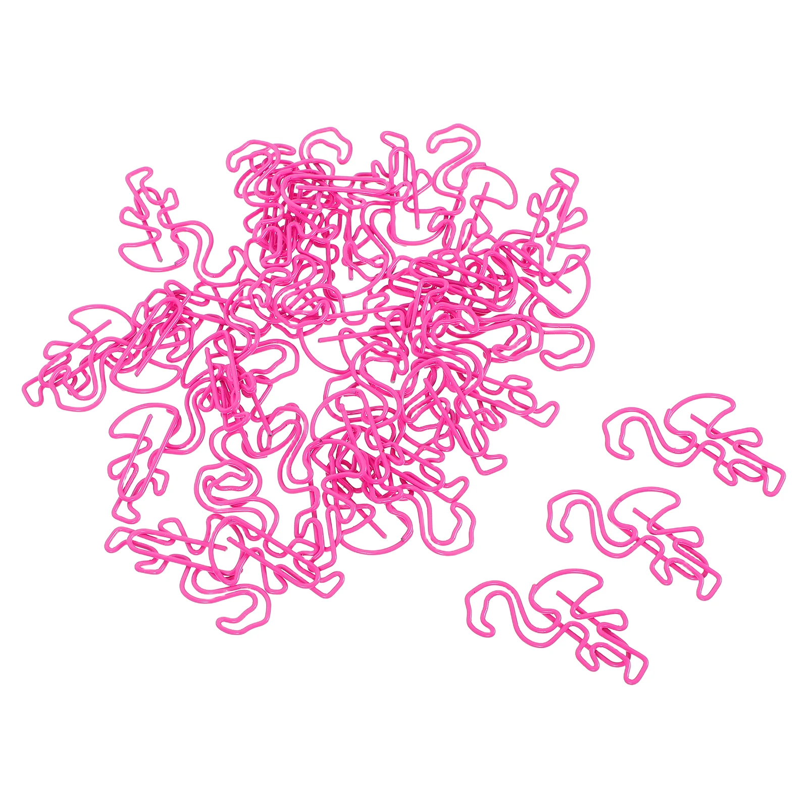 

30pcs Flamingo Paper Clips Iron Metal Cartoon Design Colorful Office Decoration Stationery Folder Letter