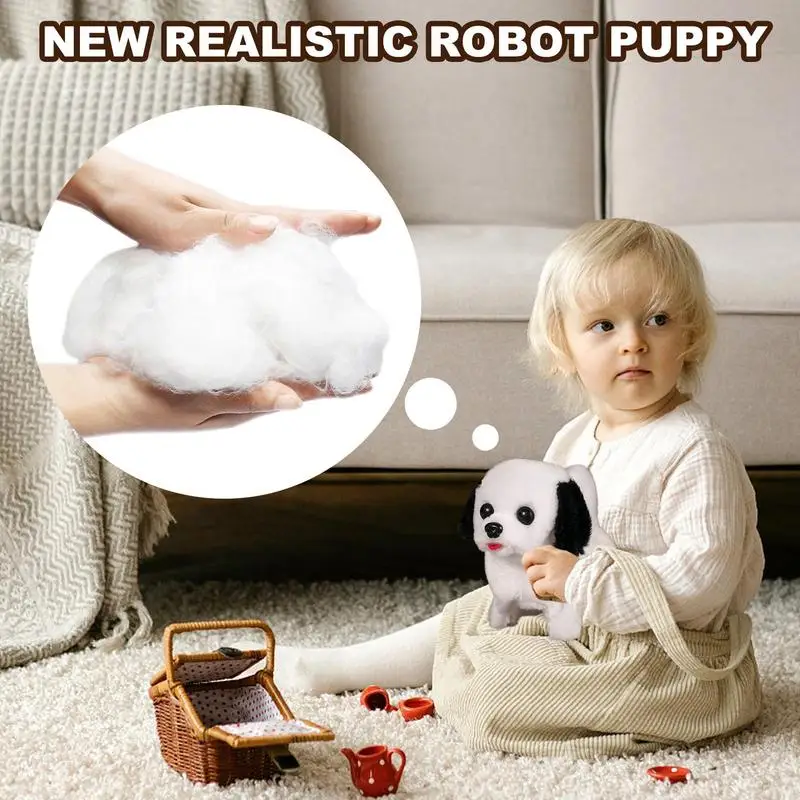 Chiens Robot pour adultes, jouet de marche Robot, chien d'aboiement, poupée en peluche réaliste, Animal en peluche interactif, compagnon de volaille pour animaux de compagnie