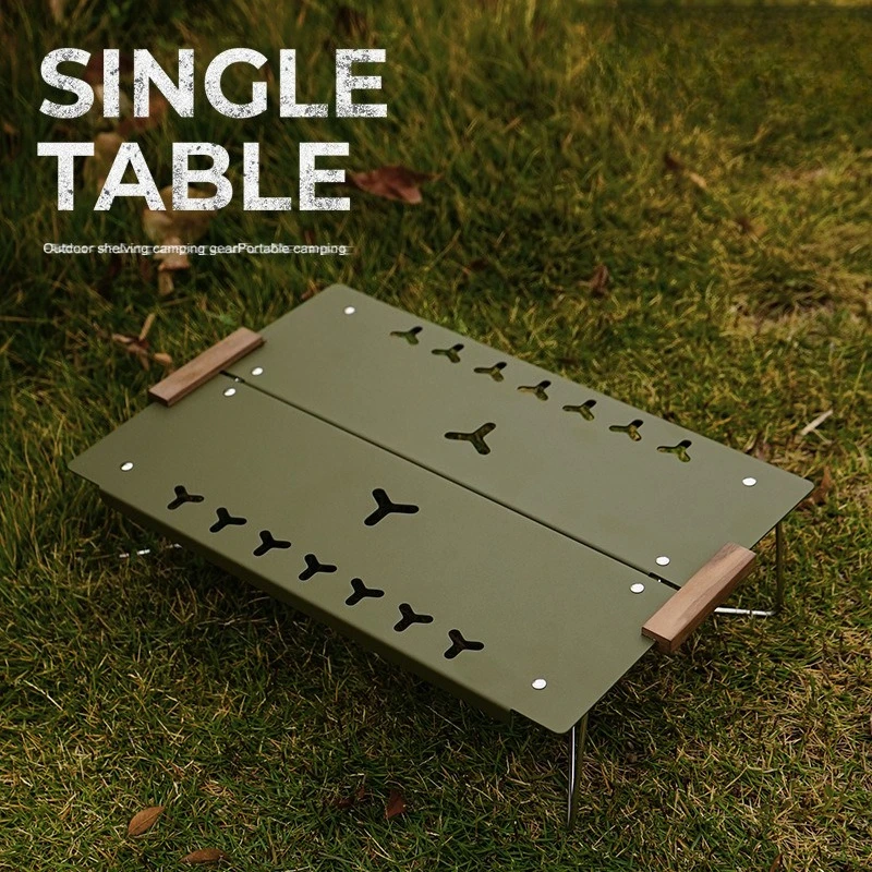 Camping Furnishing Camping Table Outdoor Mini Single Desk Aluminum Alloy Foldable Portable for Hiking Mountain Camping Picnic