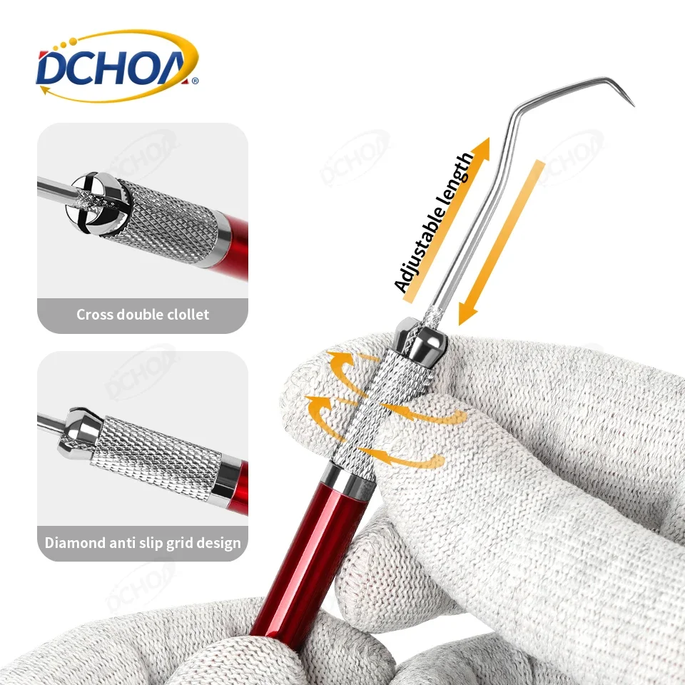 DCHOA Vinyl Weeding Tool Car Film Wrapping Remover Hooks with Handle Vinyl Extractor Tool for Craft and Auto Tint